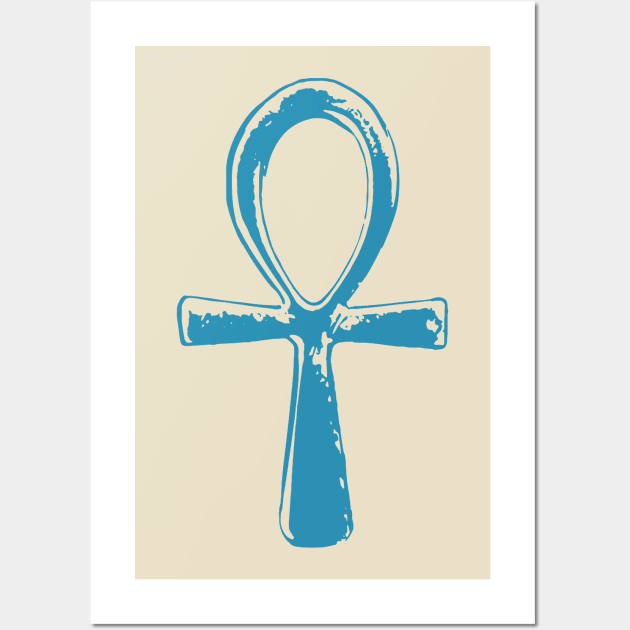 Ankh - blue Wall Art by PharaohCloset